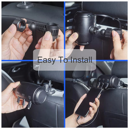 Retractable Car Backseat Fast Charging Adapter - Wholesalus