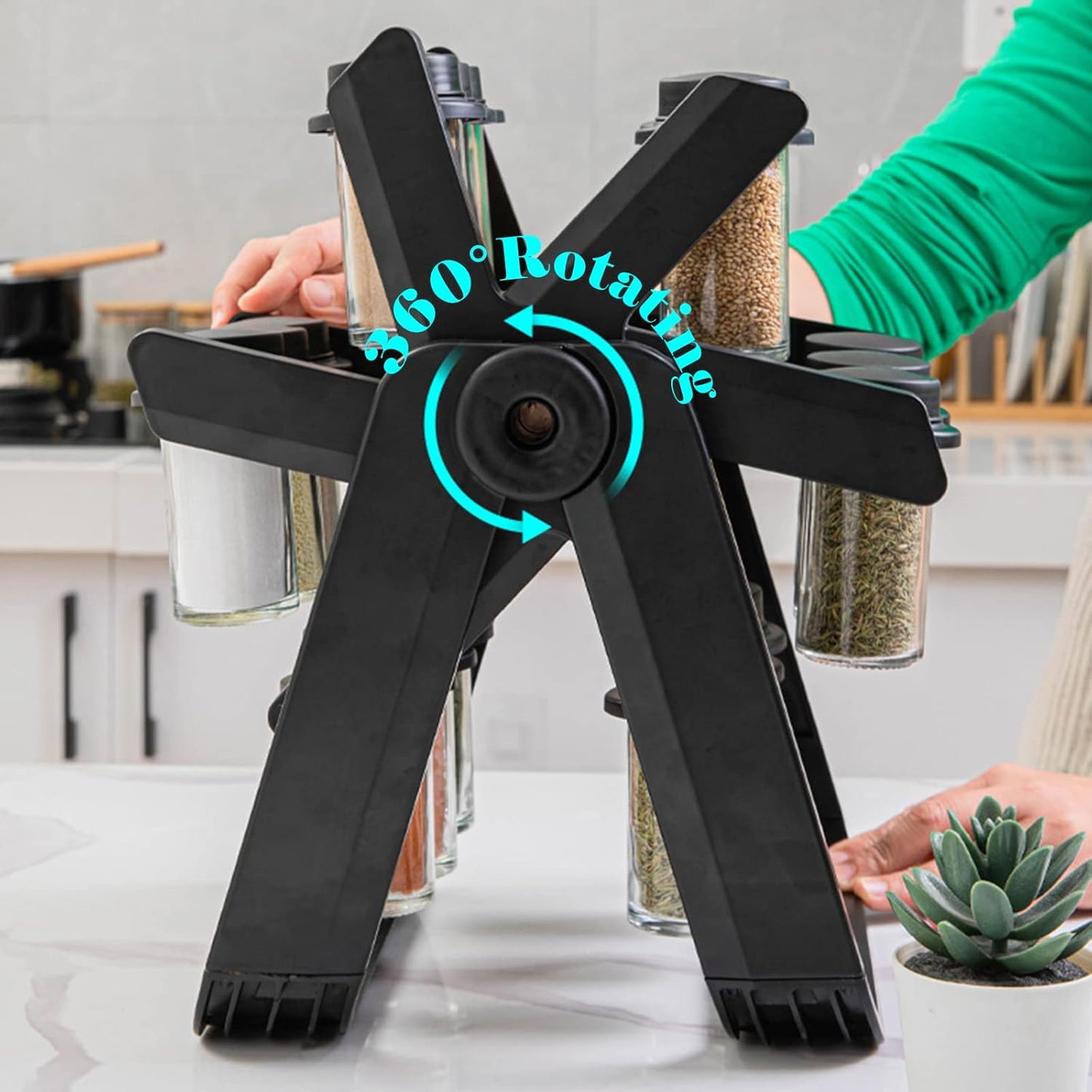 Rotating Wheel Spice Rack - Wholesalus