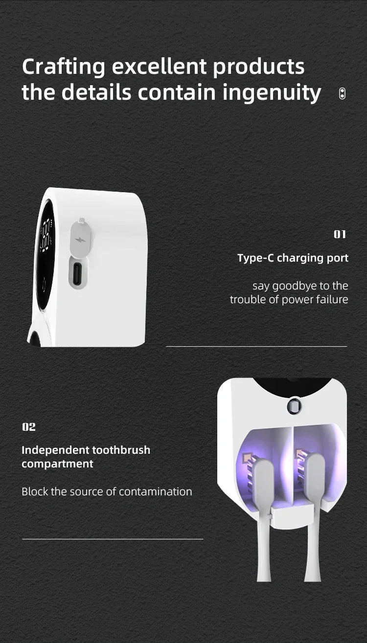 Smart Portable Toothbrush UV Sterilizer - Wholesalus