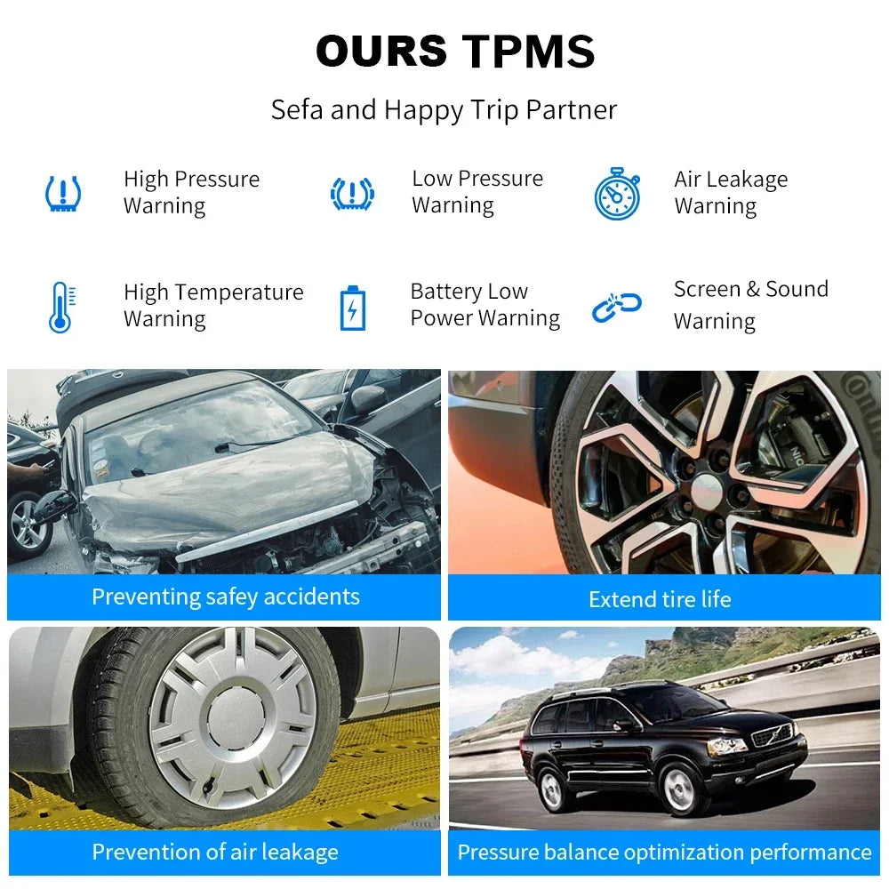Solar Automobile Tire Pressure Monitoring Gauge - Wholesalus
