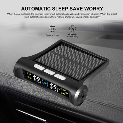 Solar Automobile Tire Pressure Monitoring Gauge - Wholesalus