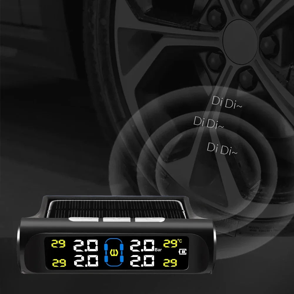 Solar Automobile Tire Pressure Monitoring Gauge - Wholesalus