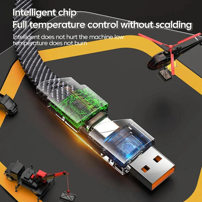 Ultra Strong 4 in 1 Fast Charge Data Cable - Wholesalus