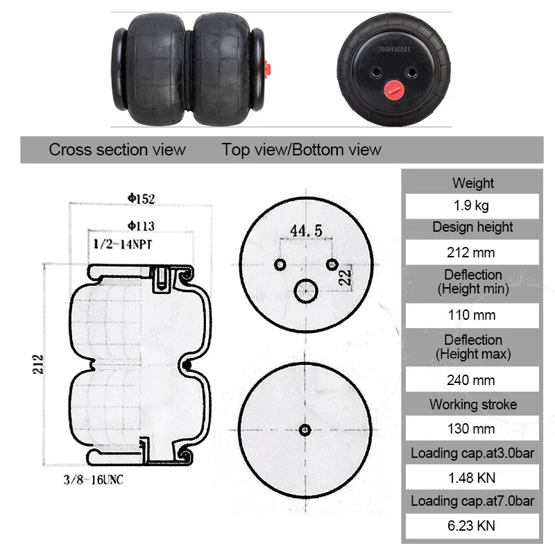 Universal Air Suspension Bag - Wholesalus