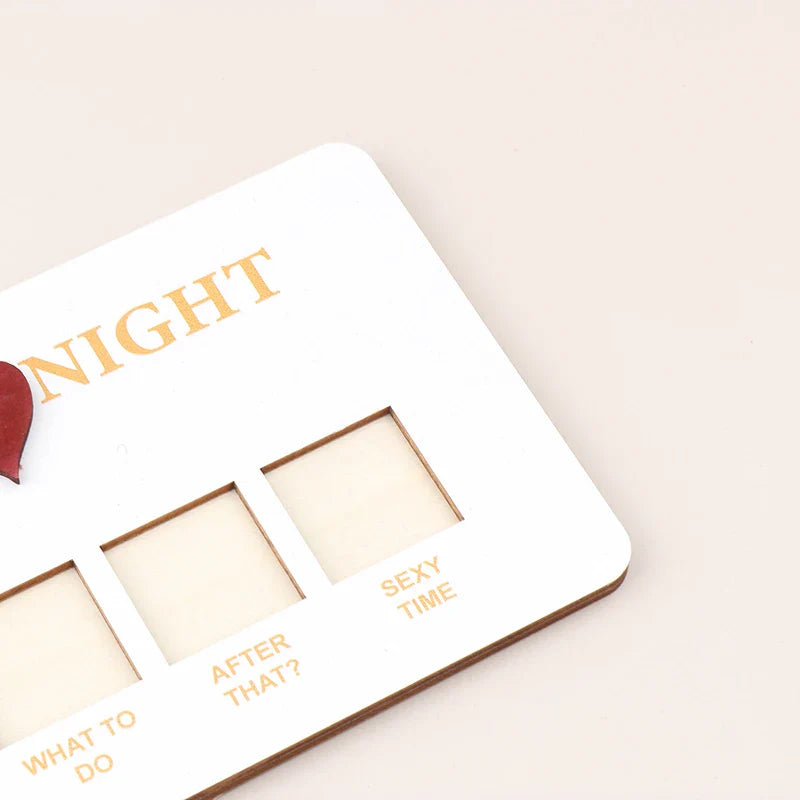 Wooden Date and Night Planner Game - Wholesalus