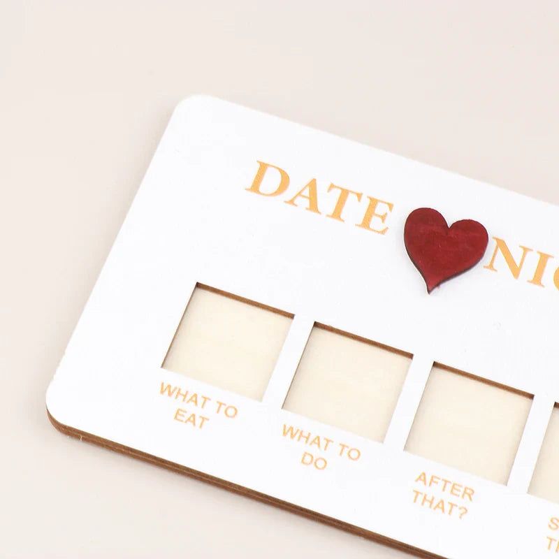 Wooden Date and Night Planner Game - Wholesalus