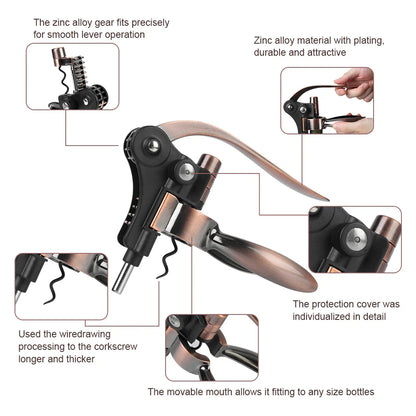 Zinc Alloy Wine Cork Opener - Wholesalus