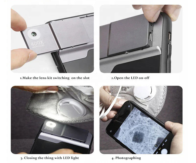 Multi-Functional 400X Microscope iPhone Case - Wholesalus