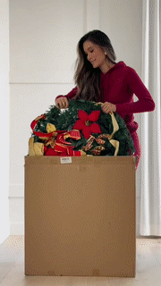 Fully Decorated Retractable Christmas Tree - Wholesalus