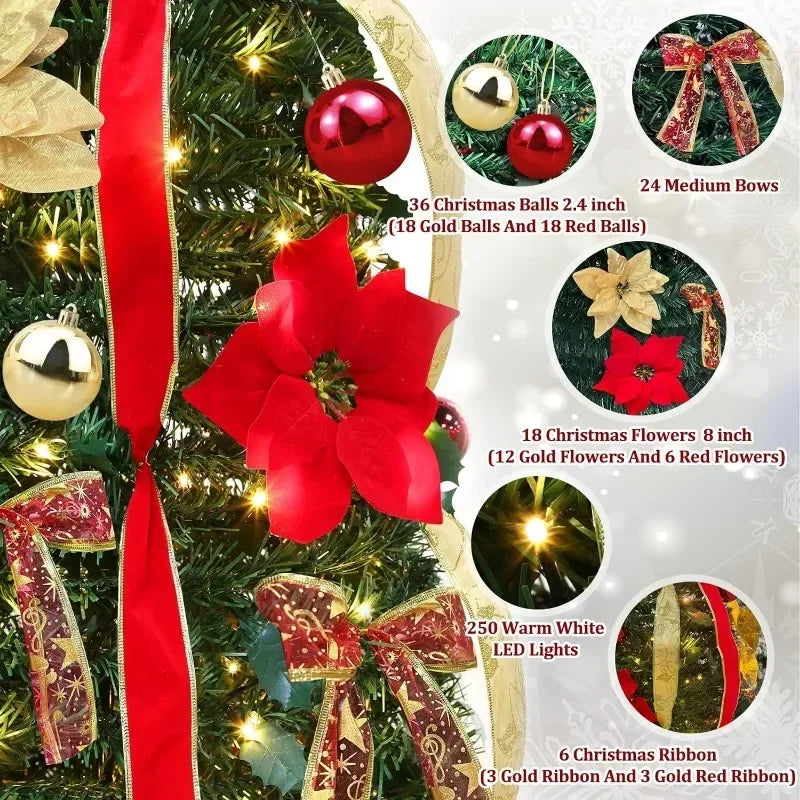 Fully Decorated Retractable Christmas Tree - Wholesalus