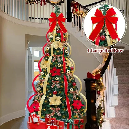 Fully Decorated Retractable Christmas Tree - Wholesalus