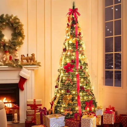 Fully Decorated Retractable Christmas Tree - Wholesalus