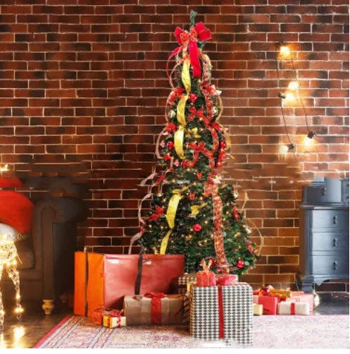 Fully Decorated Retractable Christmas Tree - Wholesalus