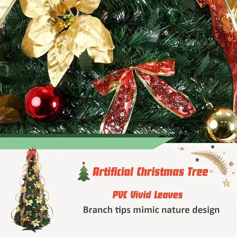 Fully Decorated Retractable Christmas Tree - Wholesalus