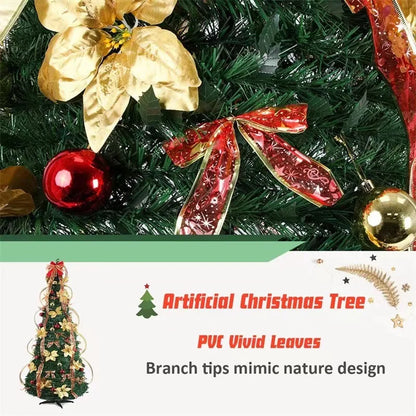 Fully Decorated Retractable Christmas Tree - Wholesalus