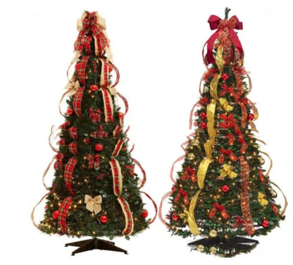 Fully Decorated Retractable Christmas Tree - Wholesalus