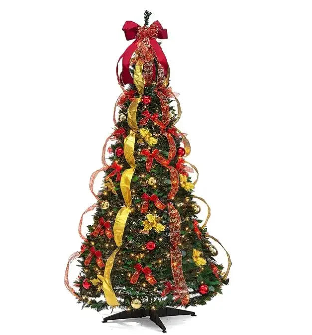 Fully Decorated Retractable Christmas Tree - Wholesalus