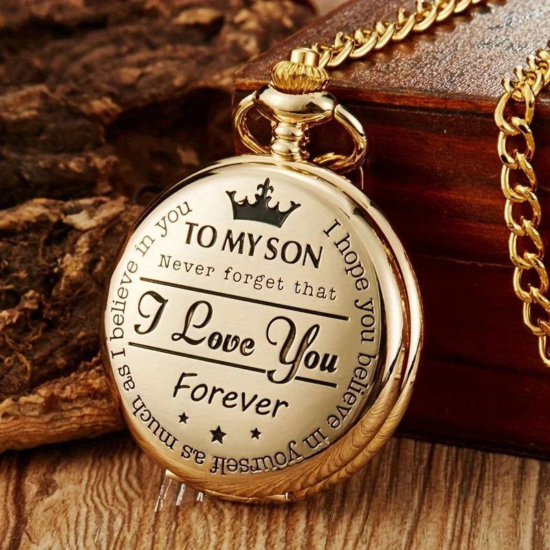 Engraved Vintage Pocket Watch - Wholesalus