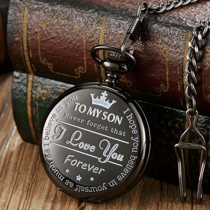 Engraved Vintage Pocket Watch - Wholesalus