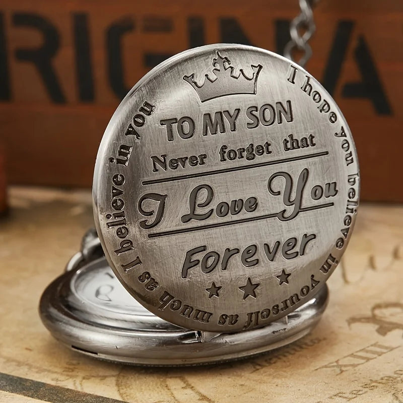 Engraved Vintage Pocket Watch - Wholesalus