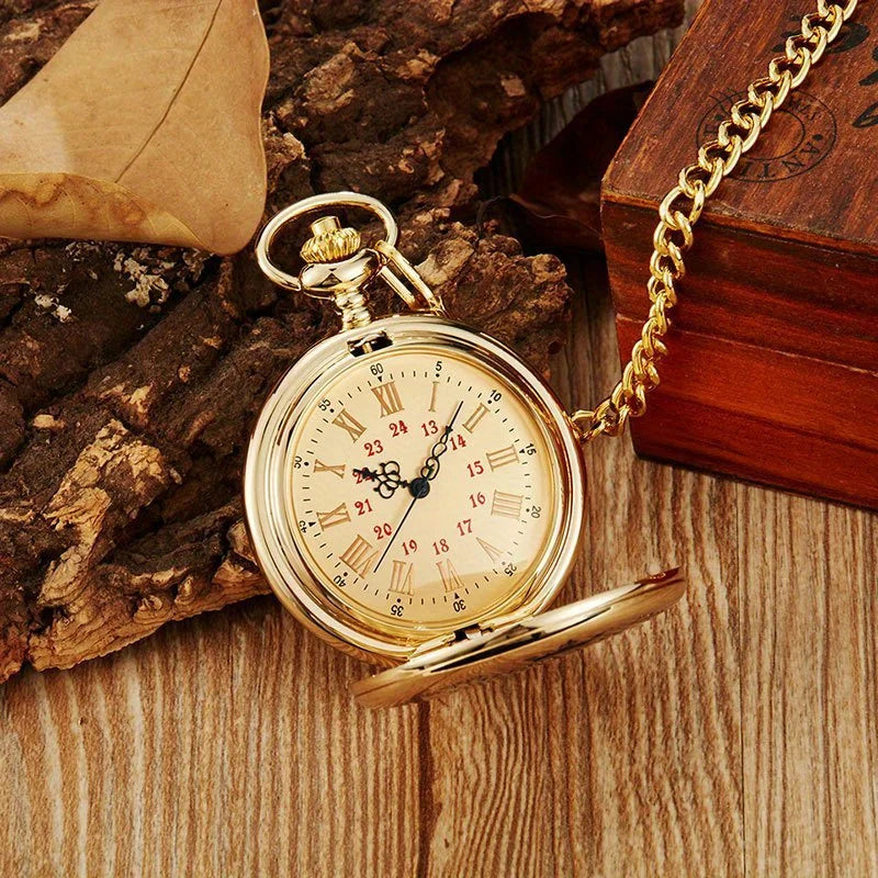 Engraved Vintage Pocket Watch - Wholesalus