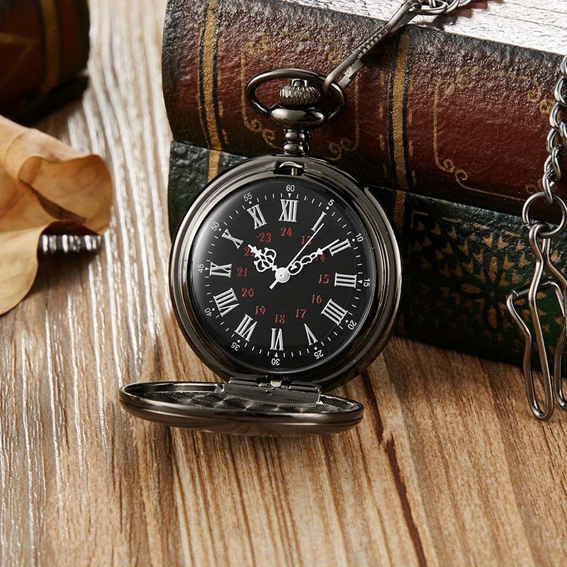 Engraved Vintage Pocket Watch - Wholesalus