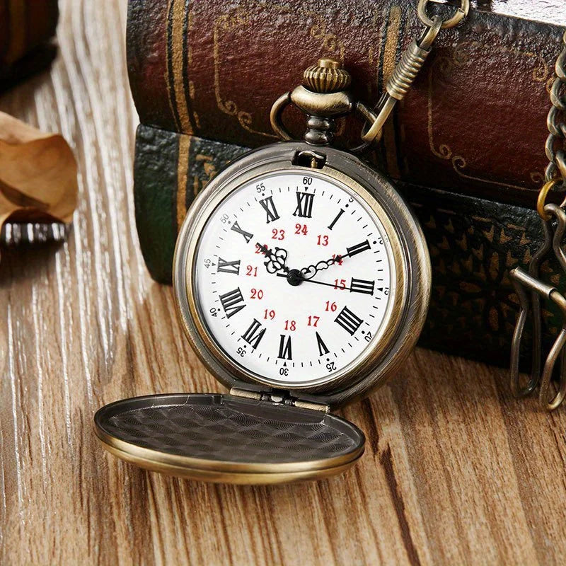 Engraved Vintage Pocket Watch - Wholesalus