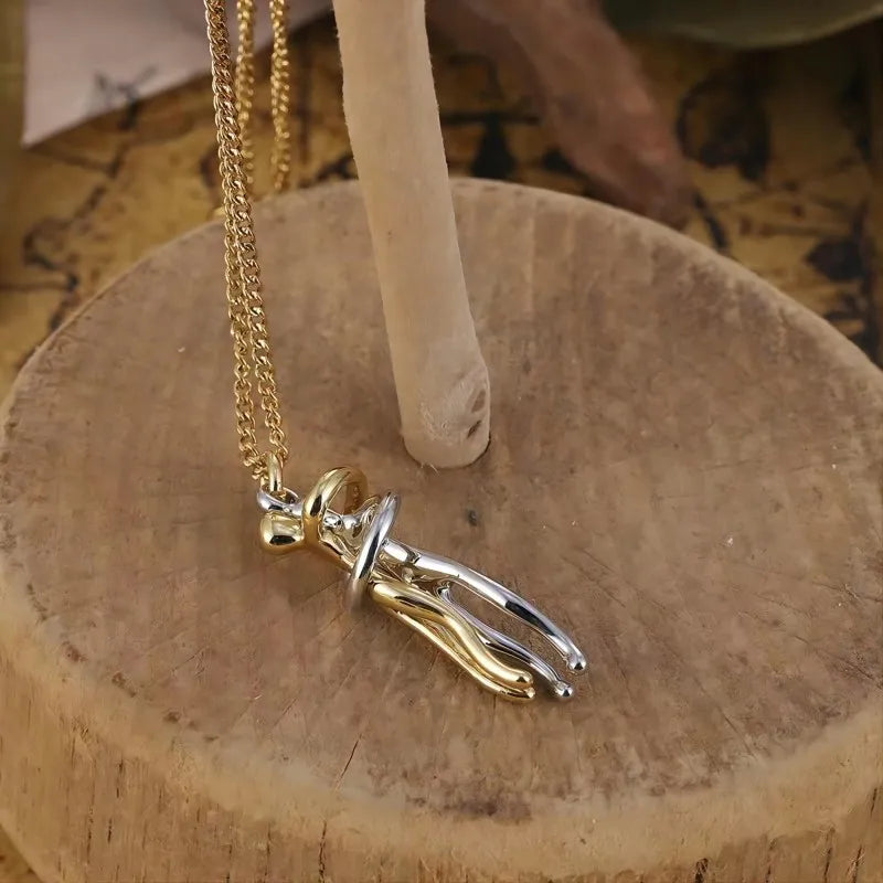 Fashion Hugging Pendant Necklace - Wholesalus