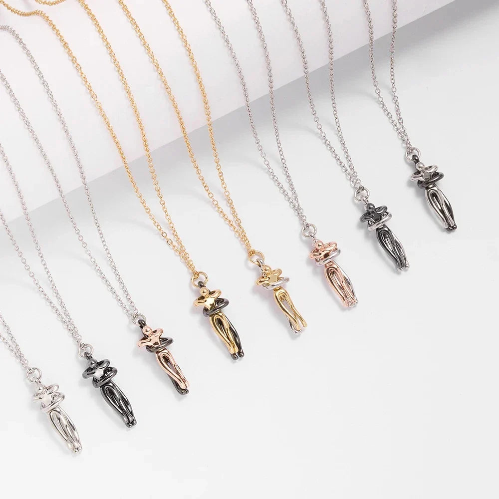 Fashion Hugging Pendant Necklace - Wholesalus