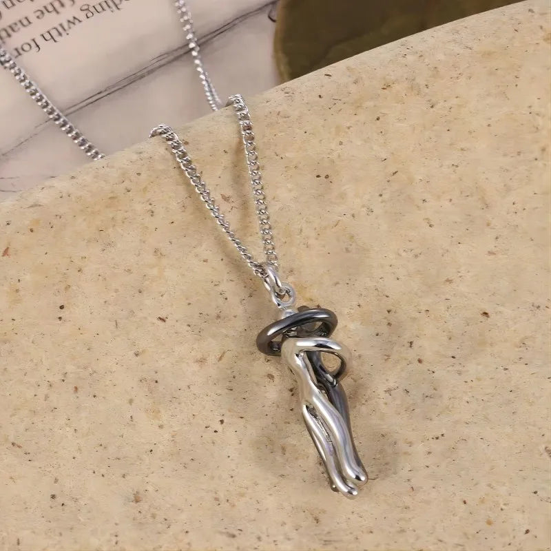 Fashion Hugging Pendant Necklace - Wholesalus
