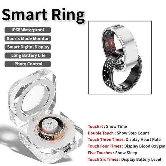 Smart LED Health Monitoring Ring - Wholesalus