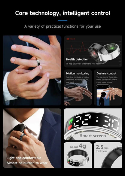 Smart LED Health Monitoring Ring - Wholesalus