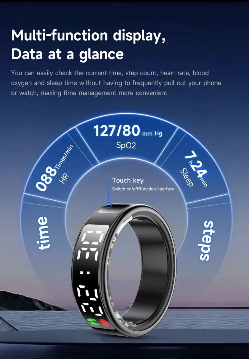 Smart LED Health Monitoring Ring - Wholesalus