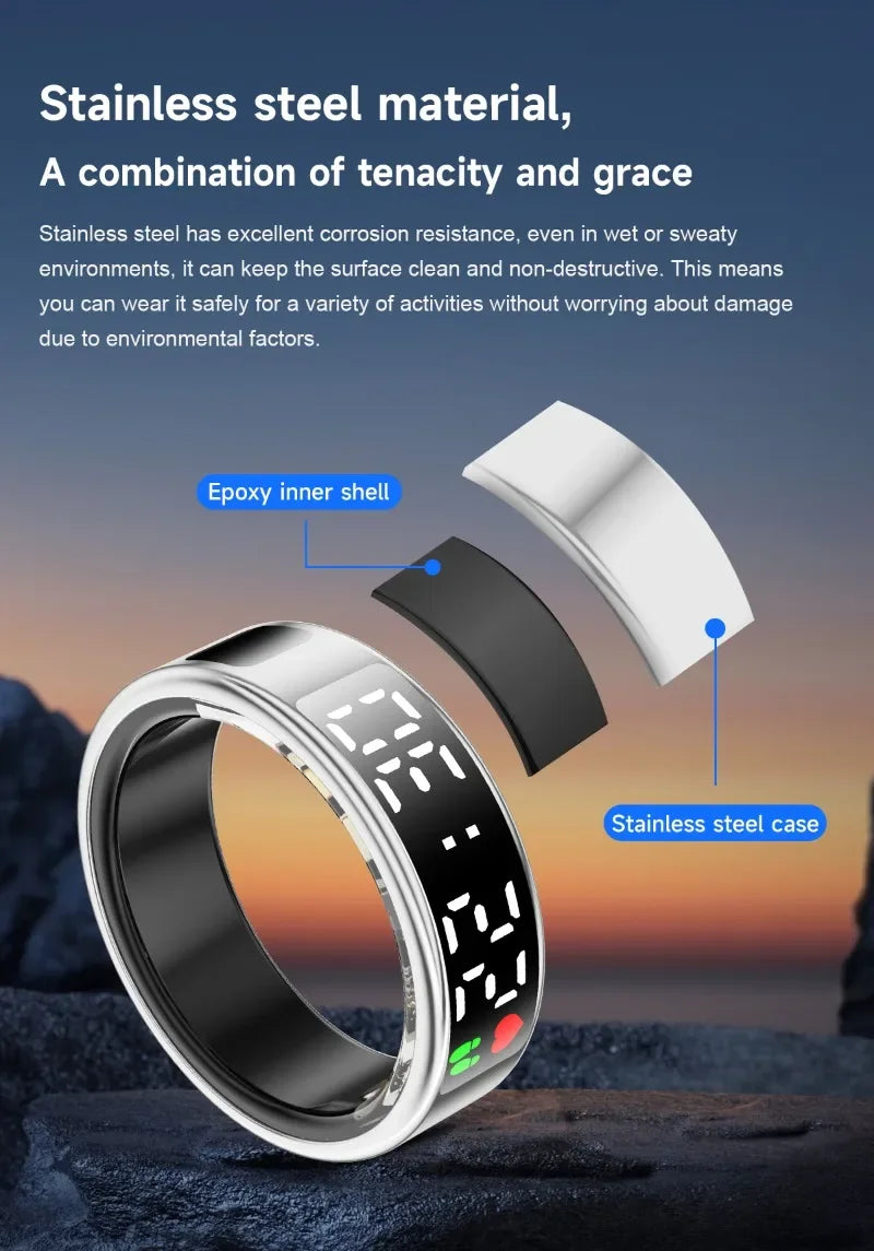 Smart LED Health Monitoring Ring - Wholesalus