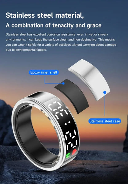 Smart LED Health Monitoring Ring - Wholesalus