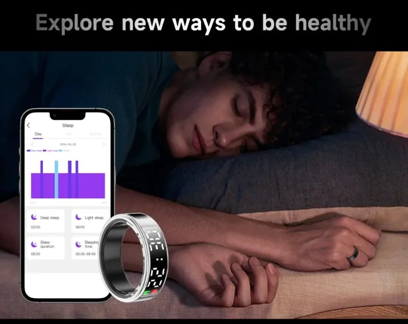Smart LED Health Monitoring Ring - Wholesalus