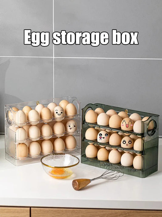 3-layer Flip Egg Storage Box - Wholesalus