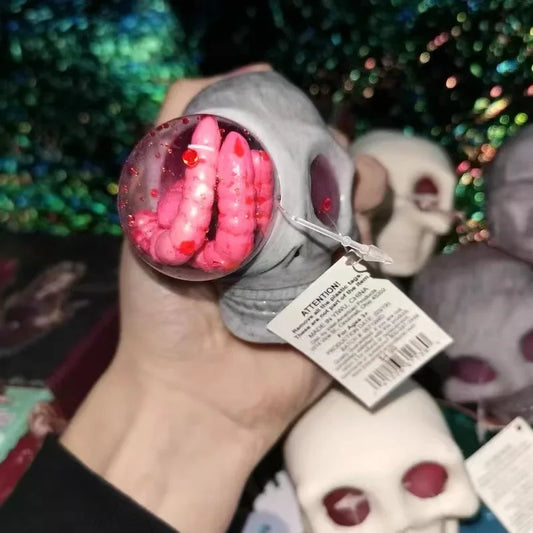 Skull Head Squeeze Fidget Toy - Wholesalus
