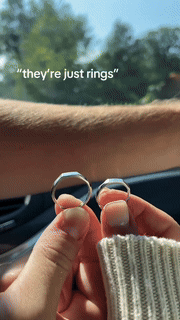 Adjustable Light Sculptured Couple Rings - Wholesalus