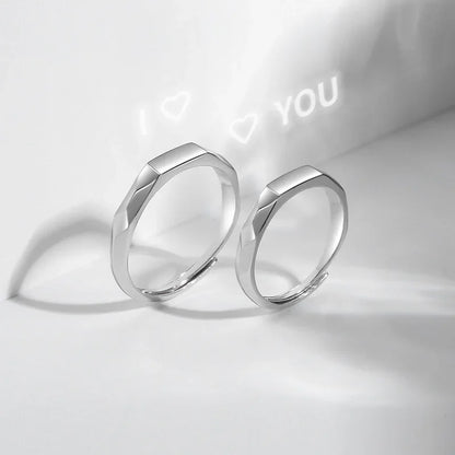 Adjustable Light Sculptured Couple Rings - Wholesalus