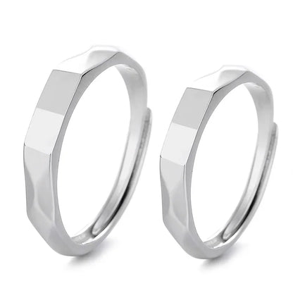 Adjustable Light Sculptured Couple Rings - Wholesalus