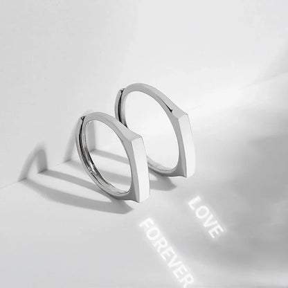 Adjustable Light Sculptured Couple Rings - Wholesalus