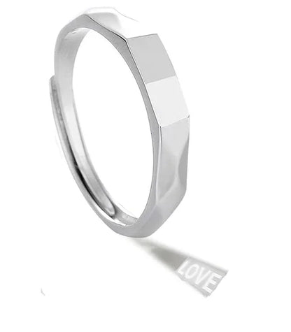 Adjustable Light Sculptured Couple Rings - Wholesalus