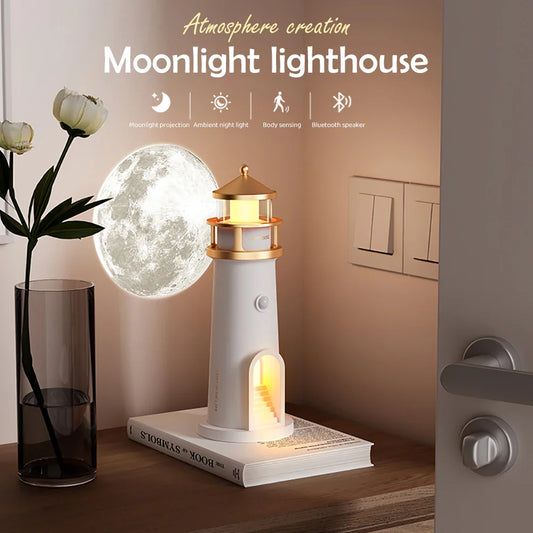 Lighthouse Moon Projection Room Decor - Wholesalus