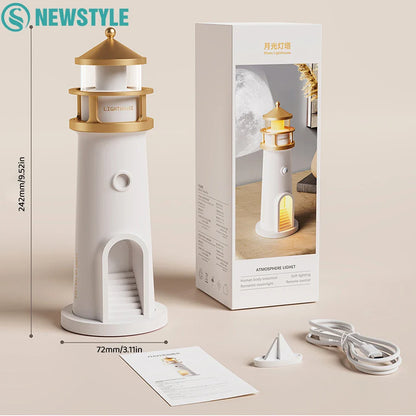 Lighthouse Moon Projection Room Decor - Wholesalus