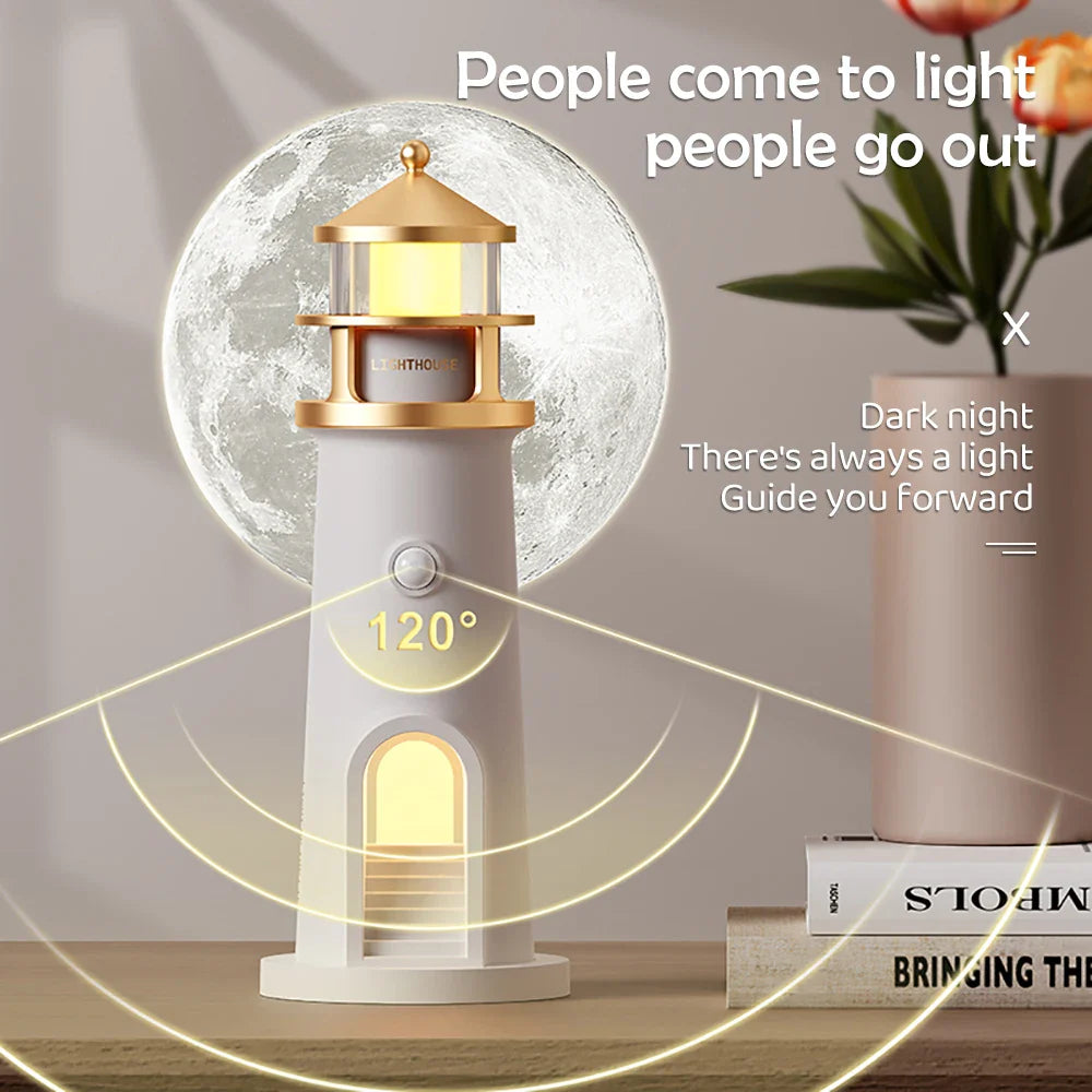 Lighthouse Moon Projection Room Decor - Wholesalus