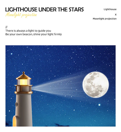 Lighthouse Moon Projection Room Decor - Wholesalus