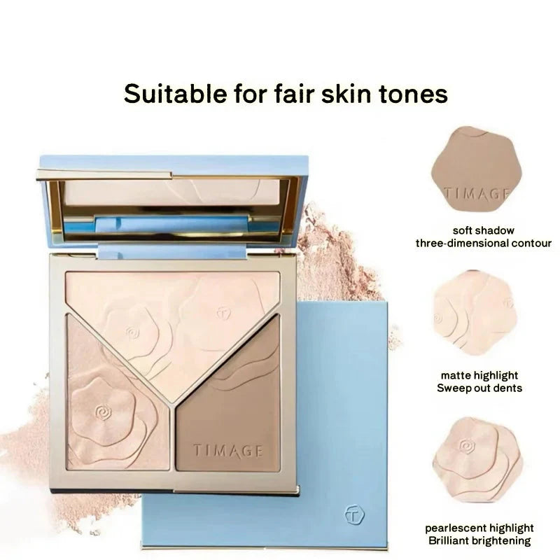 Three-Dimensional 3 in 1 Contouring Palette - Wholesalus