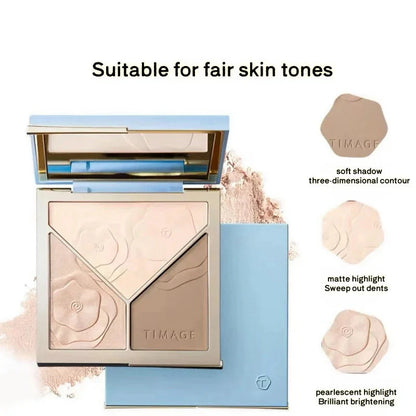 Three-Dimensional 3 in 1 Contouring Palette - Wholesalus