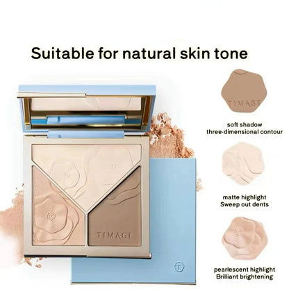 Three-Dimensional 3 in 1 Contouring Palette - Wholesalus